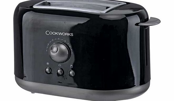Cookworks T328A 2 Slice Toaster - Black