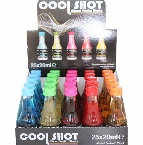 Cool Shot Mixed Vodka Shots - 25 x 20ml