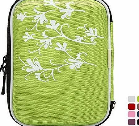 CoolBELL CollBell 2.5 Inch Hard Drive case Shockproof Carrying Cover Hard Shell Sleeve With Flower For Western Digital/Toshiba/Seagate/Samsung ( 2.5 Inches, Green)