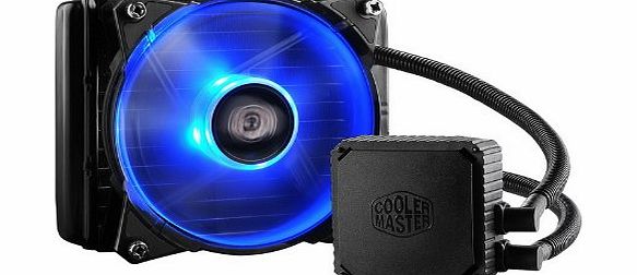 CoolerMaster CPU Radiator Water Cooling Kit System with 120mm Jetflo Smart Blue LED Tower Fan, Liquid Cooling keep PC Case and CPU Cooling - 120