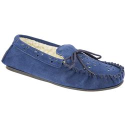 Female SSSO208 Textile Upper Textile Lining Comfort House Mules and Slippers in Blue
