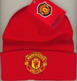 Coombe Shopping Manchester United F.C. Official Crested Knitted Hat Red TU