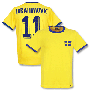 Copa 1970s Sweden Home Shirt   Ibrahimovic 11