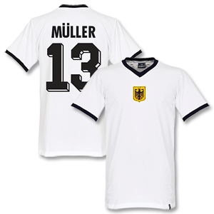 Copa 1970s West Germany Retro Shirt   Muller 13