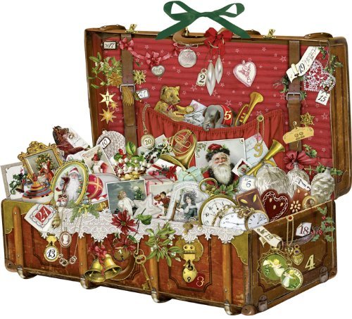 Nostalgic Christmas Suitcase Traditional Card Christmas Advent Calendar