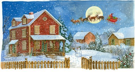 Coppenrath Verlag Mini Advent Calendar - Santa Is Coming - Christmas House