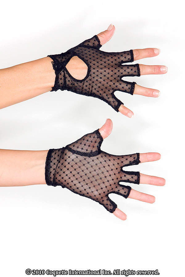 Net Fingerless Gloves by Coquette