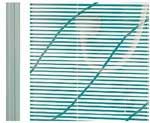 Frameless Glass Swing Door 760mm / Silver Frame / Striped Glass