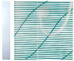 Pivot Door 760mm / White Frame / Striped Glass