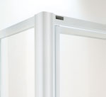 Coram Premier Inline Panels White Frame / Plain Glass