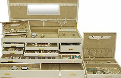 Cordays Mega Treasure Chest - Most Complete Ladies Jewellery Organiser Hand Crafted by Cordays CDL-10059P