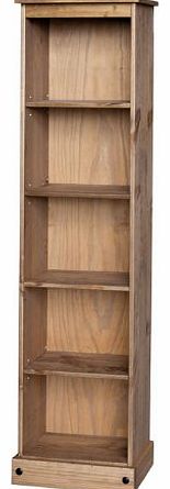 Corona Solid Pine Tall Narrow Bookcase