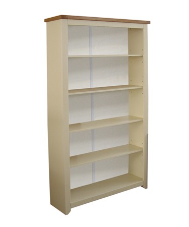 Jamestown White Hardwood Five Shelf Bookcase