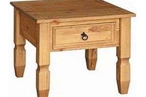 Santa Fe Pine Lamp Table with Drawer