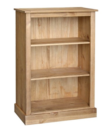 Traditional Waxed Pine Three Shelf Bookcase
