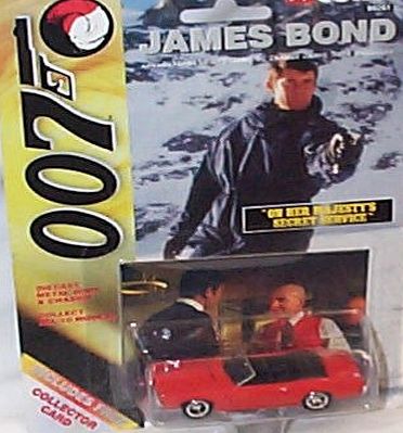 Corgi  james bond 007 on her majestys secret service with orange car 1.64 ish scale diecast model