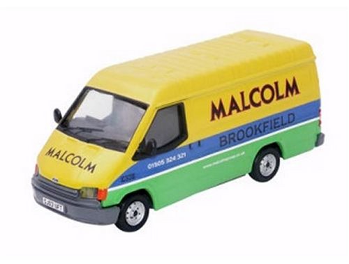 Diecast Model Ford Transit (W H Malcolm) in Green and Yellow (1:43 scale)