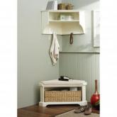 Corner Tetbury shelf and seat - white