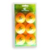 Pack of 6 x 40mm balls in ORANGE for leisure use.  The quality of a Table Tennis Ball is determined 