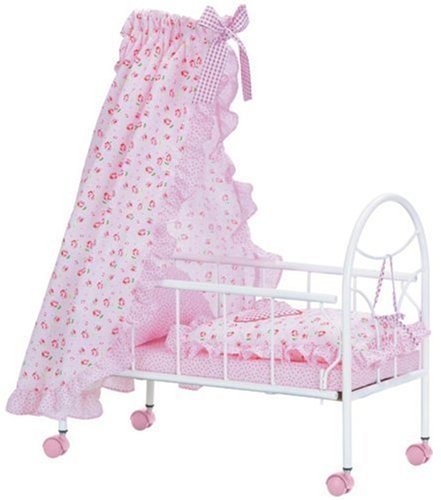 - beautiful Floral print doll canopy bed