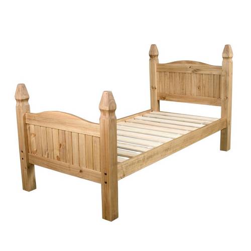 Corona Mexican Pine Furniture Corona Pine Bed Single 3`