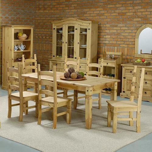 Corona Pine Dining Set (x6 Chairs)