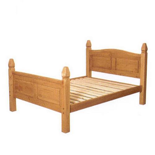 Corona Mexican Pine Furniture Dark Corona Pine Bed Kingsize 5 Panel Detail
