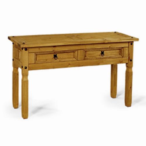 Corona Mexican Pine Furniture Dark Corona Pine Console Table