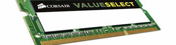 Corsair CMSO8GX3M1A1600C11 Value Select 8GB (1x8GB) DDR3 1600 Mhz CL11 Mainstream Notebook Memory Module