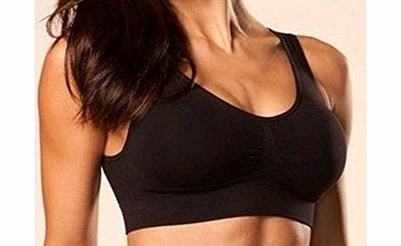 Comfortable Seamless Leisure Yoga Stretch Sports Bra Comfort Crop Top Vest Different colours & Sizes available (M (10-12), White)