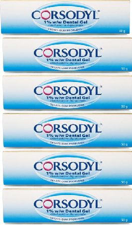 Corsodyl, 2102[^]0099495 (Chlorhexidine) Dental Gel 50g - 6 Pack