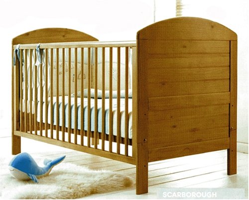 Scarborough Baby Cot Bed with Foam Mattress in Light Country Pine