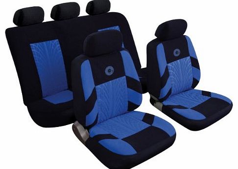 Cosmos Precision 14401 Full Set of Car Seat Covers - Blue