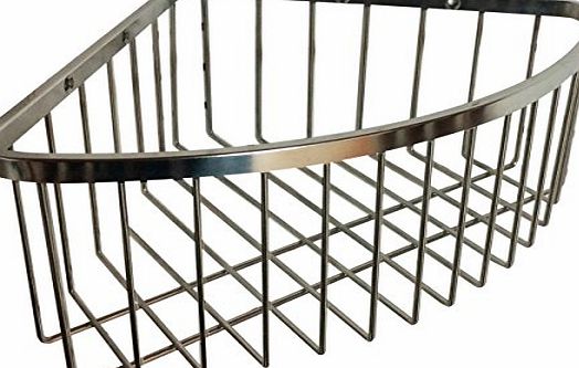 CosyHomeStore Shower amp; Bath Caddy Tidy Organiser - Stainless Steel Deep Triangle Corner Basket