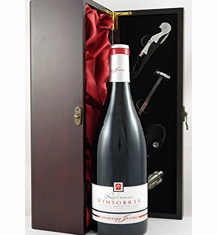 Cotes du Rhone Vinsobres 2002 Cotes du Rhone Vinsobres Vintage Wine presented in a silk lined wooden box with four wine accessories Christmas Present, Corporate Gift, Wedding, Anniversary Birthday Gifts