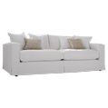 Broadway loose cover love seat - Rosselini Floral - Light leg stain