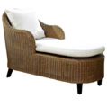 Cotswold Company Cream Rattan Chaise Longue