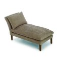 Cotswold Company Dexter Chaise Longue - Linwood Vienne Brushed Cotton Duck Egg - Dark leg stain