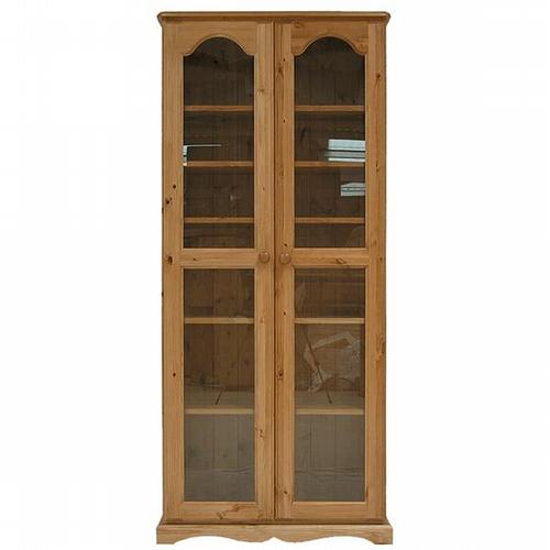 Cotswold Pine Bookcase 6`(Glass Doors)