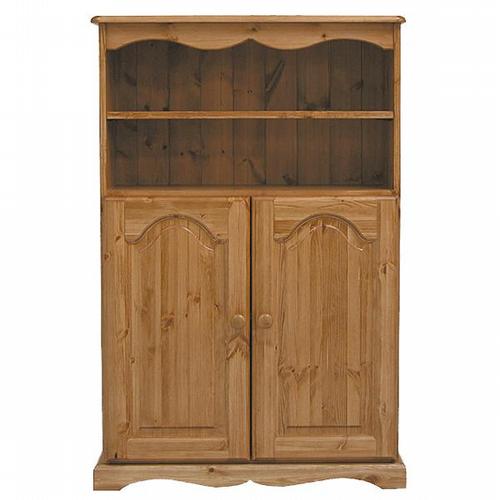 Country Pine Bookcase and Cupboard 4`