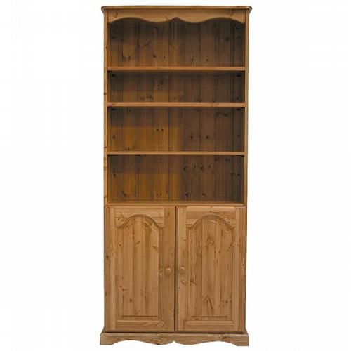 Country Pine Bookcase and Cupboard 6`