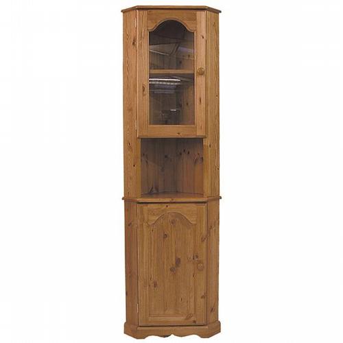Cotswold Occasional Pine Furniture Country Pine Corner Cabinet 6`with Glass Door