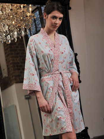 Floral print kimono