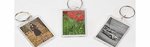 County Pack of 12 Perspex Photo Holder Keyrings