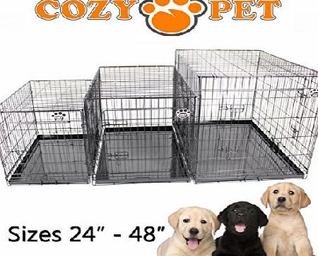 Cozy Pet Dog Cage 36`` Black High Quality Metal Tray Folding Puppy Crate Cat Carrier Dog Crate DC36B. (We do not ship to Northern Ireland, Scottish Highlands amp; Islands, Channel Islands, IOM or IOW.