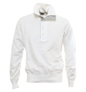C P Company White 1/4 Zip and Button Sweatshirt