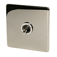 CRABTREE 1G 2W 10AX Toggle Sw Black Nickel
