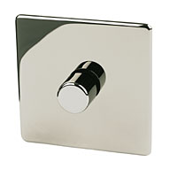 CRABTREE 1G 2W 250W Dimmer Black Nickel
