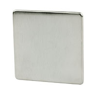 CRABTREE 1G Blank Plate Brushed Chrome