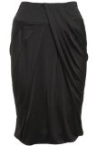 Crafted PRINCIPLES - Black tulip skirt - Black - Size 14